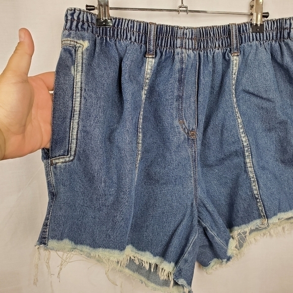 Roaman's reworked cut off jeans distressed bleached shorts sz 18W - Picture 4 of 10